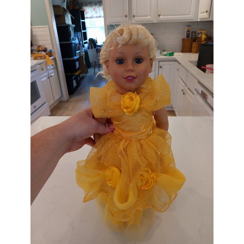 Walt Disney My Disney Girl 18" Blonde Doll w/Belle Disney Dress - American Girl